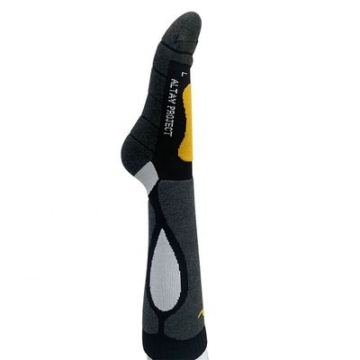 Performance di rilevamento degli aghi per adulti Inverno Logo termico personalizzato Merino calze da sci in lana