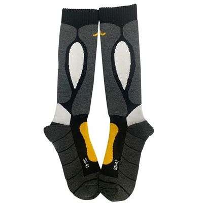 Performance di rilevamento degli aghi per adulti Inverno Logo termico personalizzato Merino calze da sci in lana