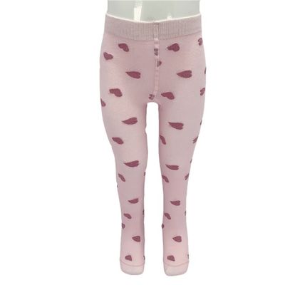 Comode calze per bambine in cotone traspirante con cuori rosa