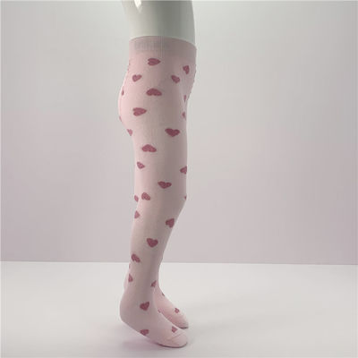 Comode calze per bambine in cotone traspirante con cuori rosa
