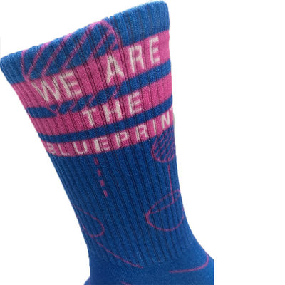 Calzini di cotone pettinato a 80% OEM Logo di design personalizzato Unisex Calzini di squadra traspiranti alla moda