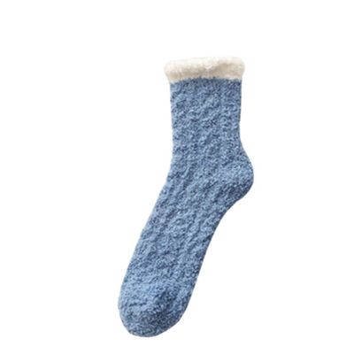 Calzini comodi e caldi di velluto di corallo spessi Calzini da inverno da stampa multicolore da donna