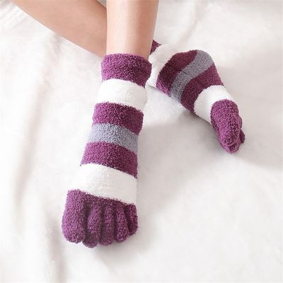 Giornaliero donna Custom Anti Slip Cinque dita invernale Spesso accogliente Strisciato Funny Calzini