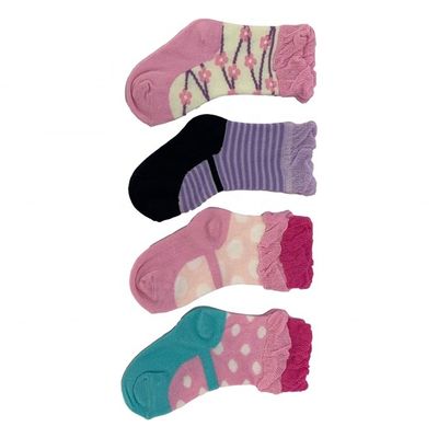 Calzini morbidi e resistenti per bambine in forma di scarpa da principessa 12-24M