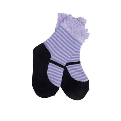 Calzini morbidi e resistenti per bambine in forma di scarpa da principessa 12-24M
