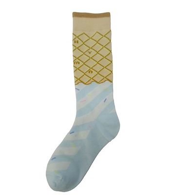 Donna donna calze a maglia Jacquard caviglia cotone calze calze morbide e comode