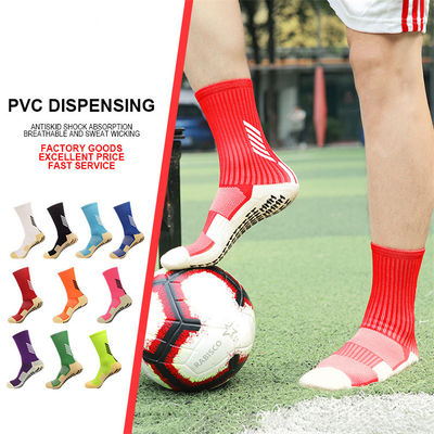 Calzini sportivi a presa personalizzati per calcio antiscivolo e attenuazione dello shock traspirante