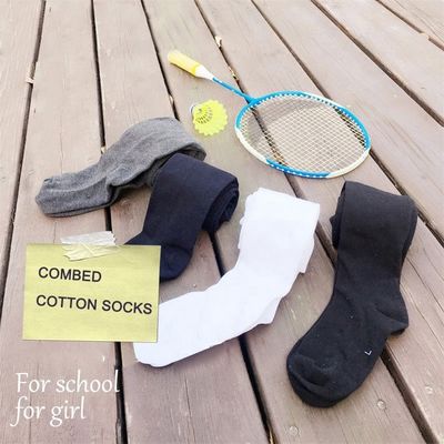 Tissuto Custom ragazze calze scolastiche pettinate cotone compressione calze calze leggings per bambini
