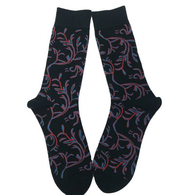 Calzini da uomo stile hip hop stile strada etichetta personalizzata calzini di cotone nero con stampa personalizzata