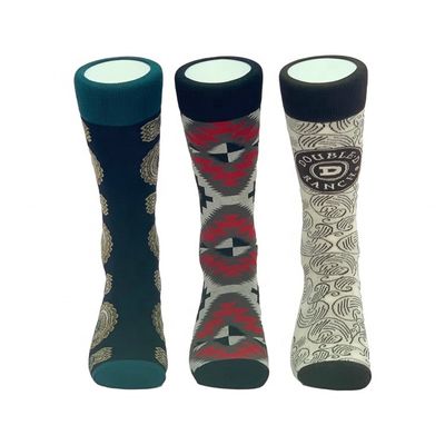 70% cotone pettinato 28% nylon 2% spandex calze personalizzate per uomini in nero