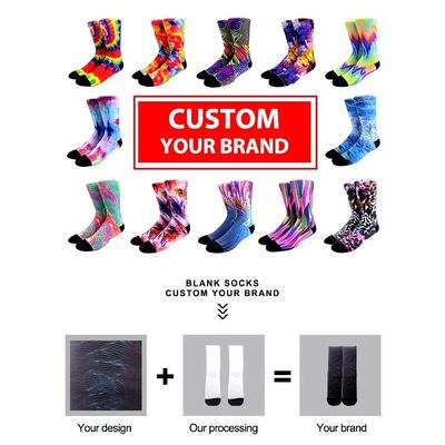 Stivali a colori personalizzati a maglia Calzini per equipaggio Bambù Cottone Nero Sport Calzini Design