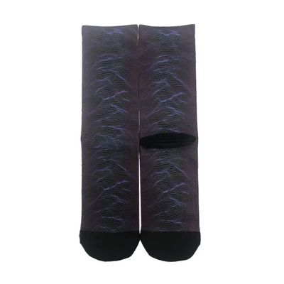 Stivali a colori personalizzati a maglia Calzini per equipaggio Bambù Cottone Nero Sport Calzini Design