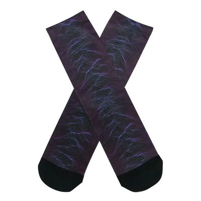 Stivali a colori personalizzati a maglia Calzini per equipaggio Bambù Cottone Nero Sport Calzini Design