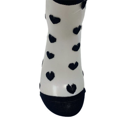 Come immagine donne personalizzate nero bianco sexy pizzo scarpe a maglia media lunghezza del polpaccio per l' estate