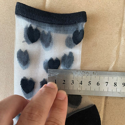 Come immagine donne personalizzate nero bianco sexy pizzo scarpe a maglia media lunghezza del polpaccio per l' estate