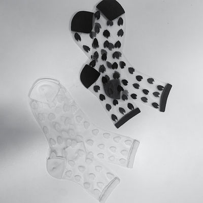 Stylish See Through Calze per donne Personalizzabile taglia europea 36-39 e Love Pattern