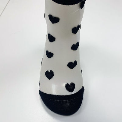 Stylish See Through Calze per donne Personalizzabile taglia europea 36-39 e Love Pattern