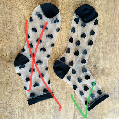 Stylish See Through Calze per donne Personalizzabile taglia europea 36-39 e Love Pattern