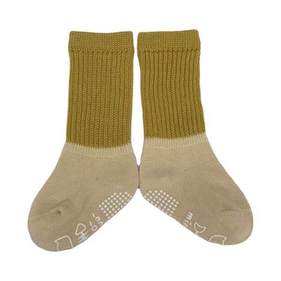Neonati con caviglia alta in maglieria antiscivolo calzini da bambino lunghi con cotone traspirante