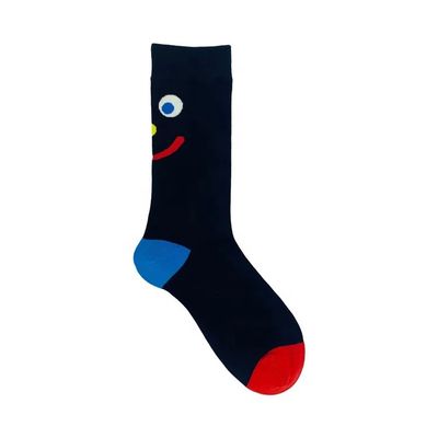 Logo personalizzato Calzini invernali da donna in 5 colori con Smiley Face e Letter Design