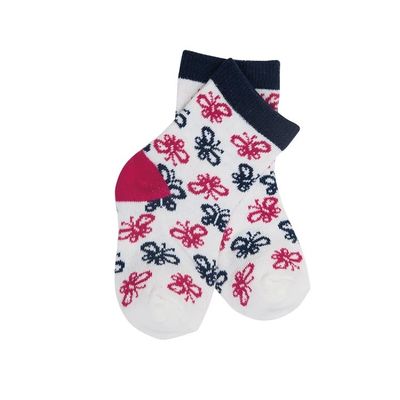 Bambini calzini caldi invernali con tessuto traspirante e design di fragole da farfalla