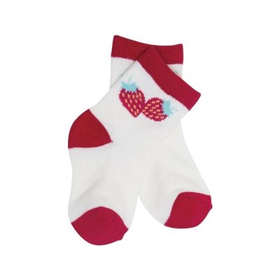 Bambini calzini caldi invernali con tessuto traspirante e design di fragole da farfalla