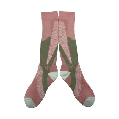 Calzini da sport a stampa blu rosa anti scivolo LZ-20-SQ001-2