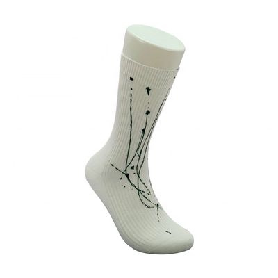 Top Grade Anti Slip Bianco Creatività Stampa Soft Cotton Long Custom Design Calzini Per Uomini
