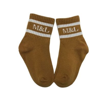 Calzini a strisce personalizzati a caviglia alta Calzini per bambini di scuola traspiranti