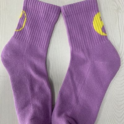 Calzini casual per donne Logo colore personalizzato OEM pettinato cotone semilupo caviglia calzini carini
