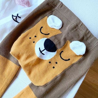 Casual baby tights in cotone confortevole e traspirante con modello animale adorabile