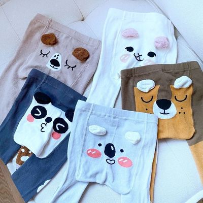 Casual baby tights in cotone confortevole e traspirante con modello animale adorabile