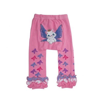 Pantaloni lunghi a strisce stampati in cotone pettinato per bambini piccoli
