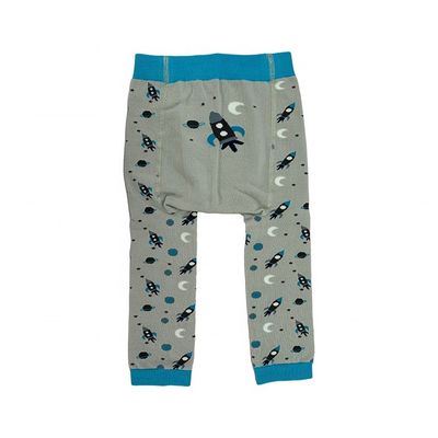 Pantaloni lunghi a strisce stampati in cotone pettinato per bambini piccoli