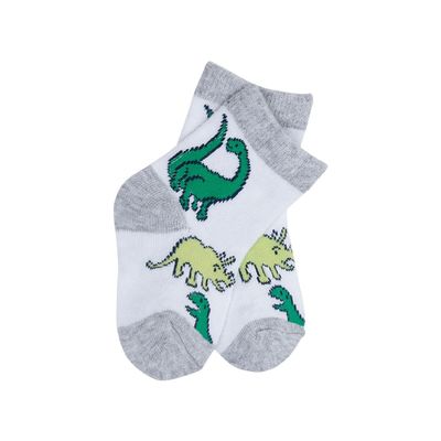 Calzini invernali anti-slip per bambine con graziosa stampa di dinosauro
