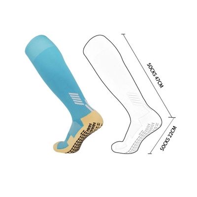 Stoffa elastica a poliammide solida morbida Antislip Calcio Sport Calcio a presa lunga calze