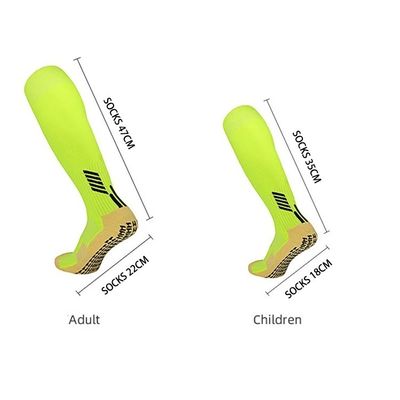 Stoffa elastica a poliammide solida morbida Antislip Calcio Sport Calcio a presa lunga calze