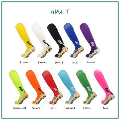 Stoffa elastica a poliammide solida morbida Antislip Calcio Sport Calcio a presa lunga calze