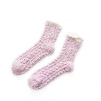 Calzini caldi e accoglienti per donna Anti-slip Indoor Inverno Calzini pelosi con fleece di corallo spessa
