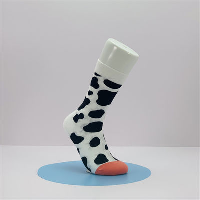 Metodo di tessitura a maglia CREW Funny Happy Fashion Socks Custom Cartoon Food Fruit Print Socks