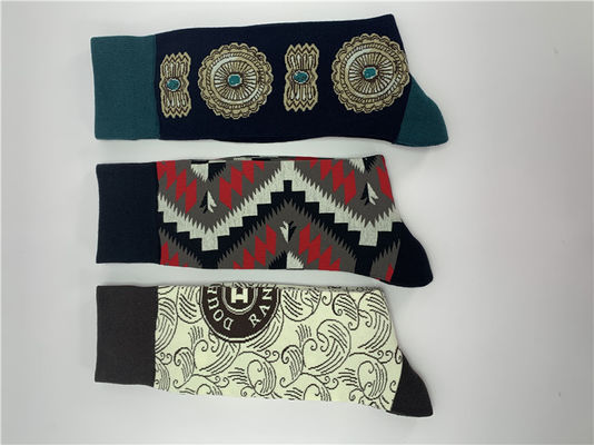 Metodi di stampa Stampa digitale calze a maglia d'autunno 70% cotone pettinato 28% nylon 2% spandex