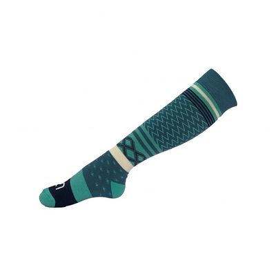 Stampatura di modello lana cross country sci al ginocchio calze sportive alte per uomini e donne
