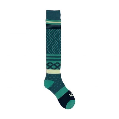 Stampatura di modello lana cross country sci al ginocchio calze sportive alte per uomini e donne