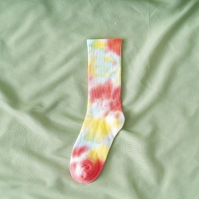 20 Colori Crew Oem Tie Dye Calzini Unisex Calzini di cotone poliestere spandex calzini sportivi