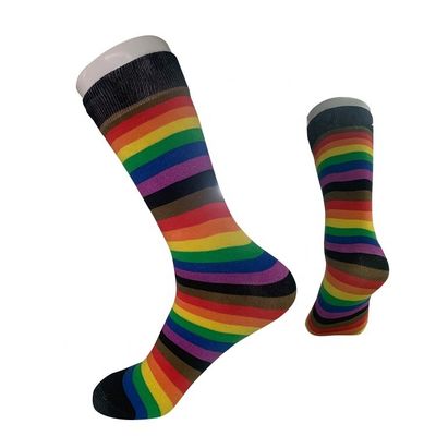 Calzini a maglia a strisce di cotone a secco veloce per uomini e donne