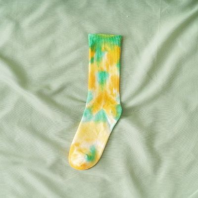 2024 American Hiphop Street Trend CREW Tie Dye Calze Unisex Spessore standard Sport