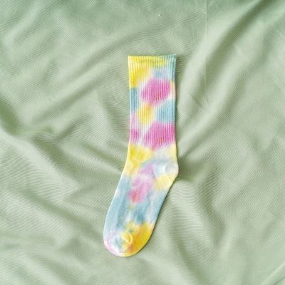Stile regolare Tie Dye Long Tube Calze unisex con materiale di poliestere di cotone spandex