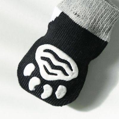 4PCS Calzature calde per cuccioli di cane Calzature per animali da compagnia morbide e traspiranti Magliette per cani piccoli Stile di squadra alta