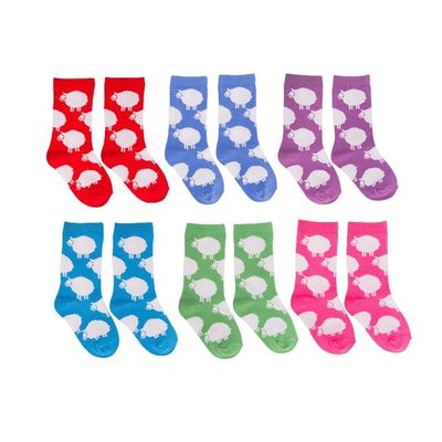 Calzini rosa pelosi per bambini con design antiscivolo e spessore standard