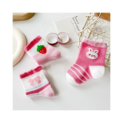 Calzini di cotone rosa per bambini stile anti scivolamento calzini per bambini
